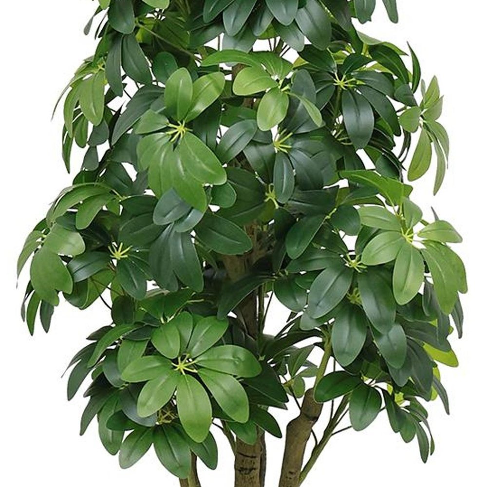 62" Green Artificial Ficus Tree In Round Black Pot