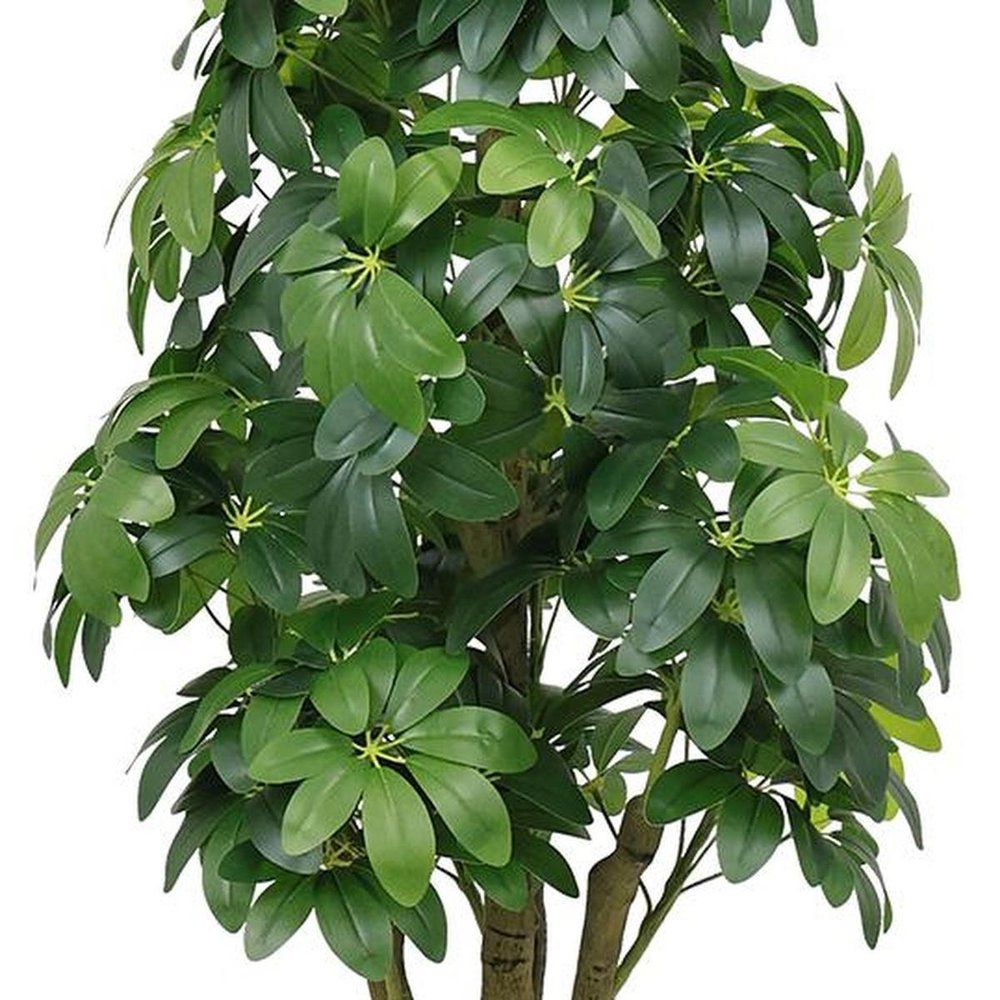 62" Green Artificial Ficus Tree In Round Black Pot