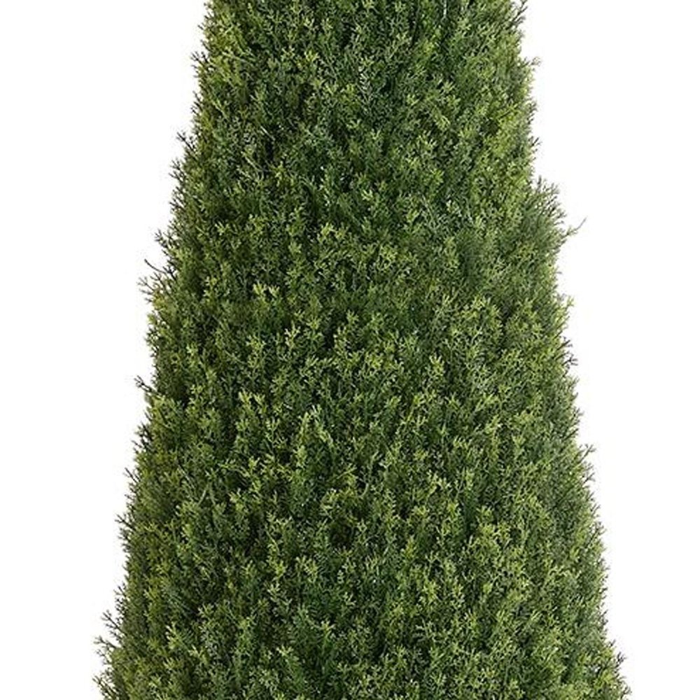 72" Green Artificial Cedar Tree In Round Black Planter