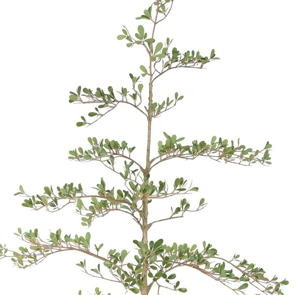 72" Green Artificial Olive Tree In Round Black Pot