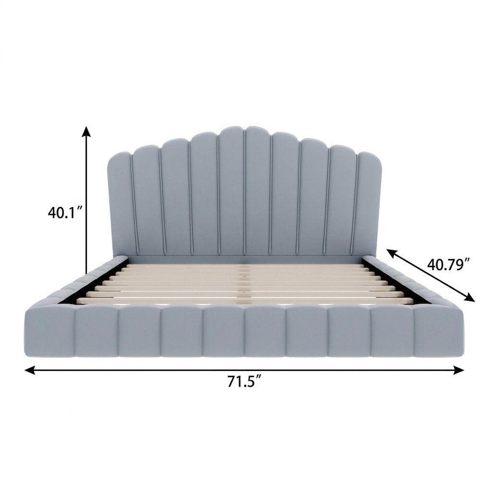 Natural Solid Wood Queen Bed Frame