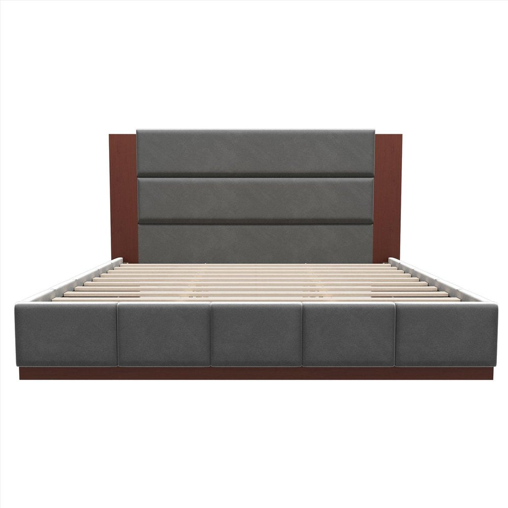 Natural Solid Wood Queen Bed Frame