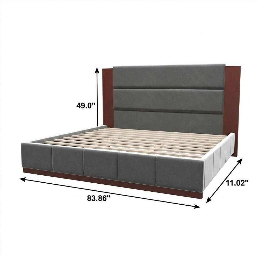 Natural Solid Wood Queen Bed Frame