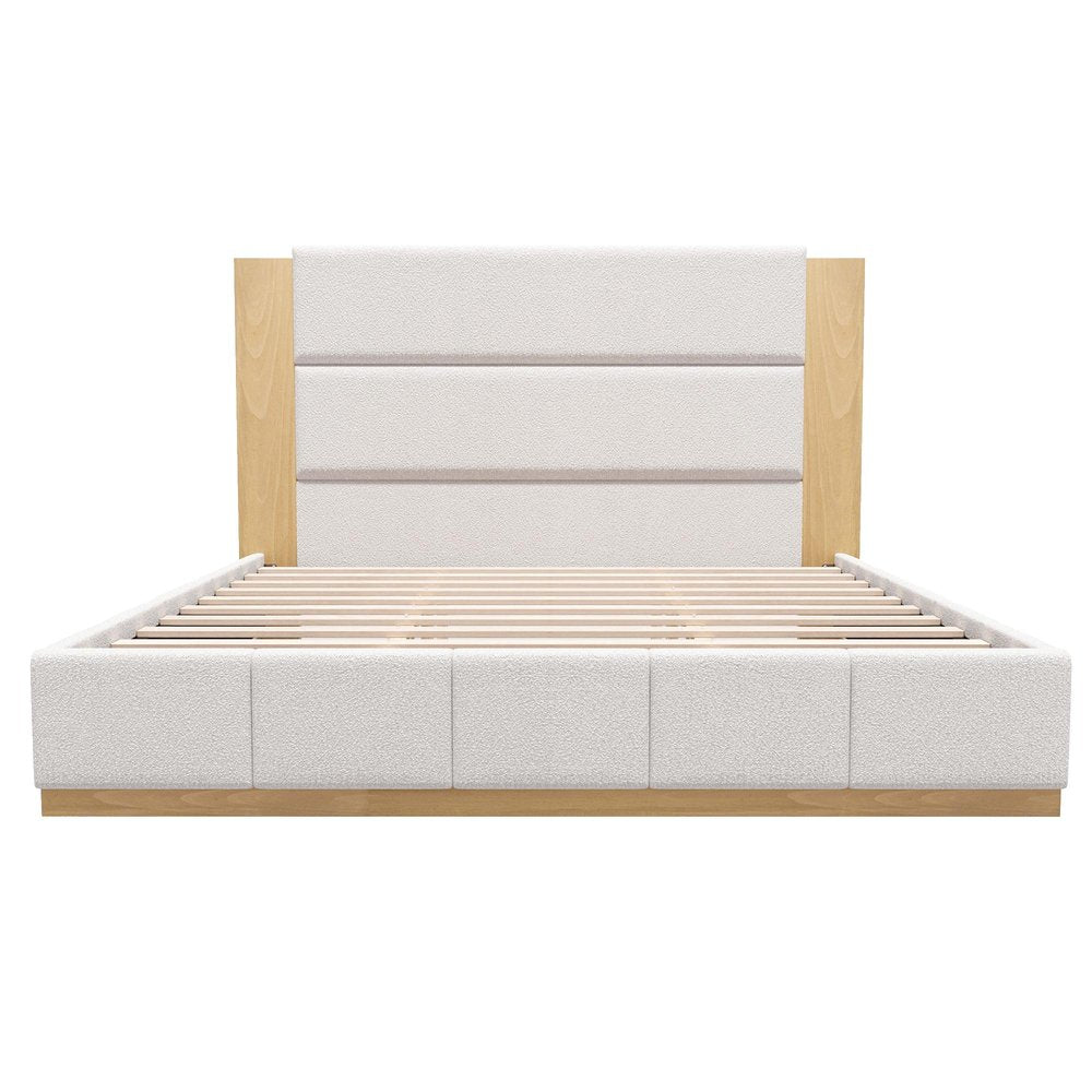 Natural Solid Wood Queen Bed Frame