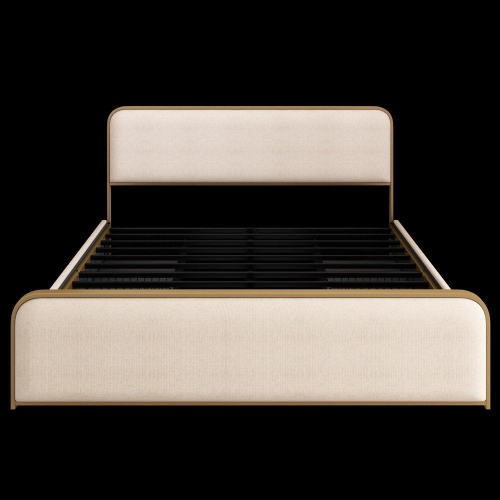 Natural Metal Queen Bed Frame