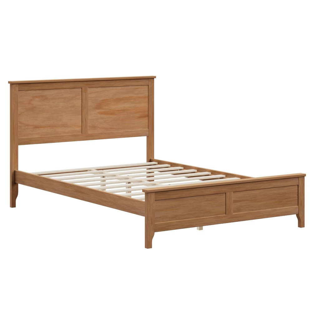 Natural Solid Wood Full Bed Frame