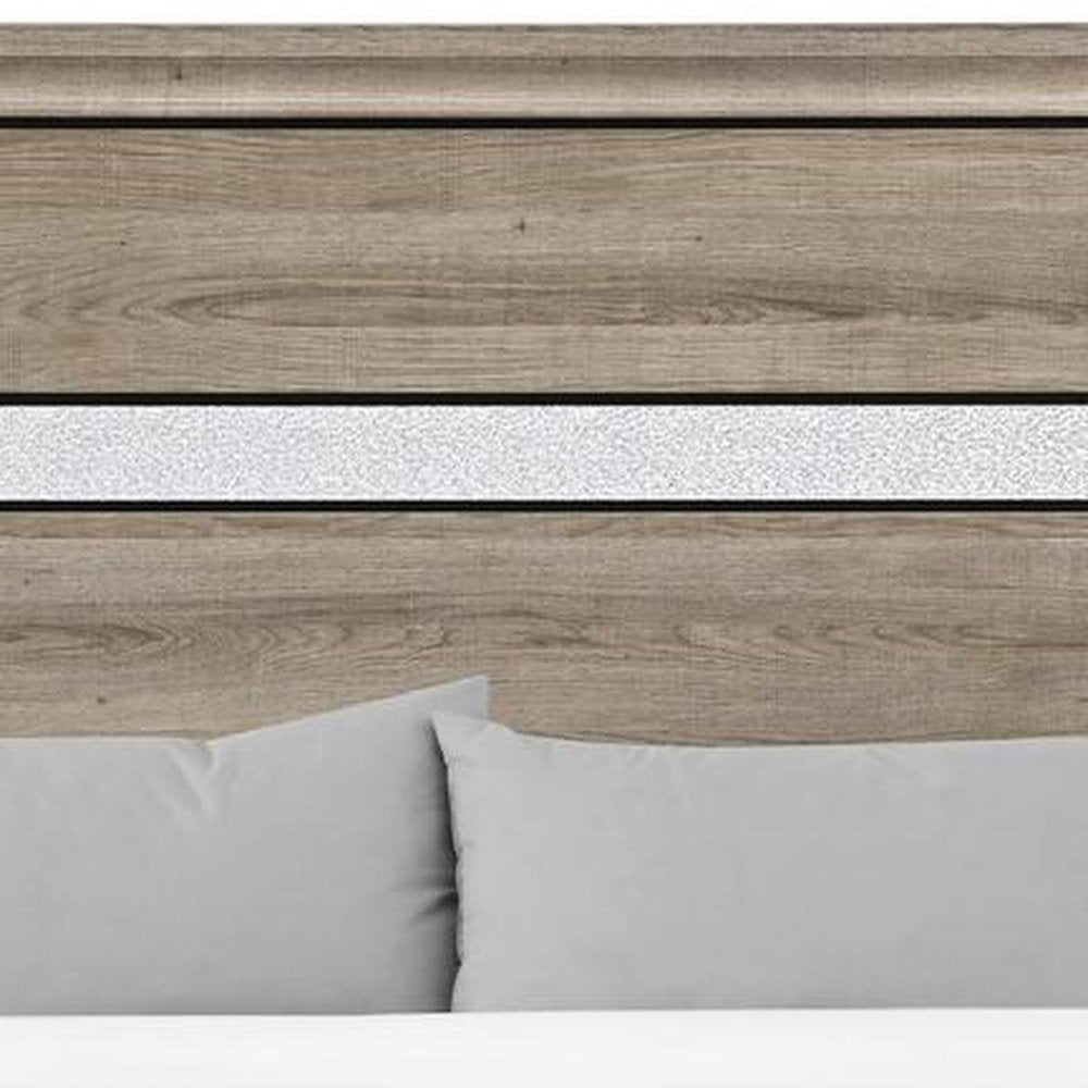 Brown Wood King Bed Frame With Drawers