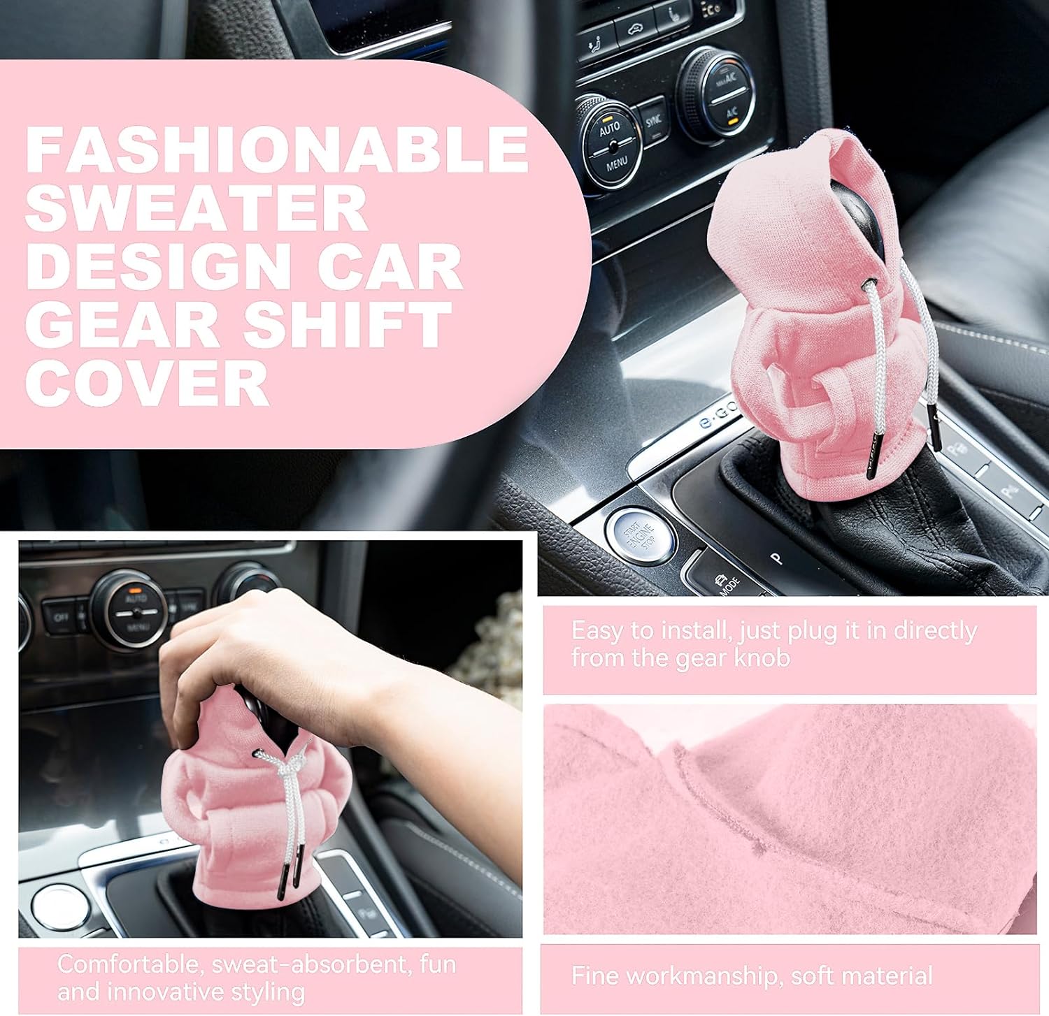 Universal Car Gear Shift Hoodie - Cute Mini Cover for Car Shifter