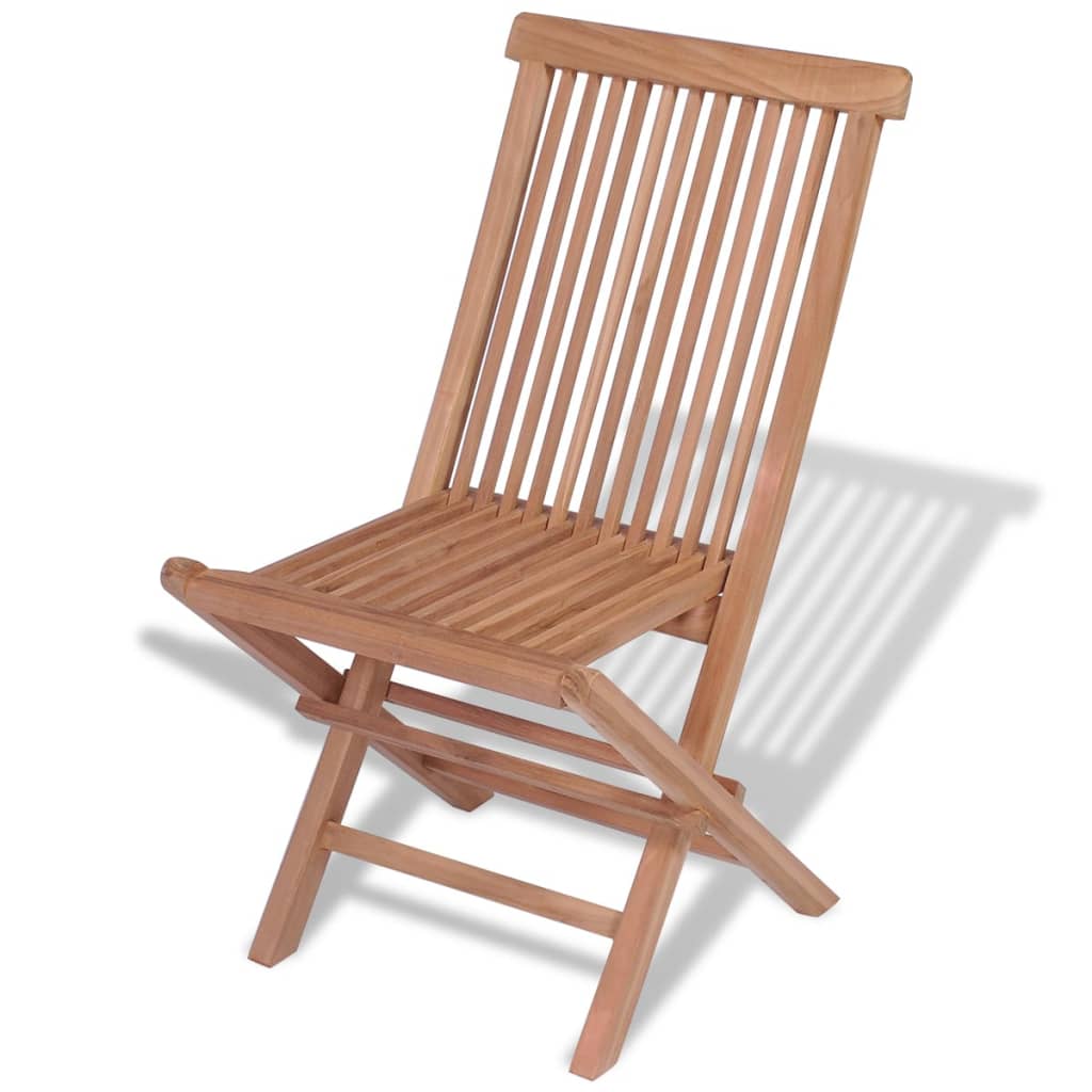 vidaXL Patio Folding Chairs Outdoor Garden Camping Lawn Chair Solid Wood Teak-11