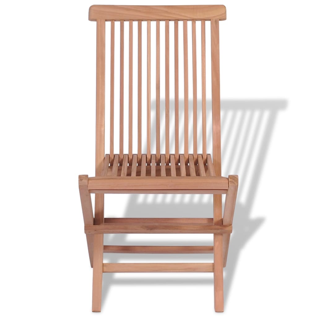 vidaXL Patio Folding Chairs Outdoor Garden Camping Lawn Chair Solid Wood Teak-14