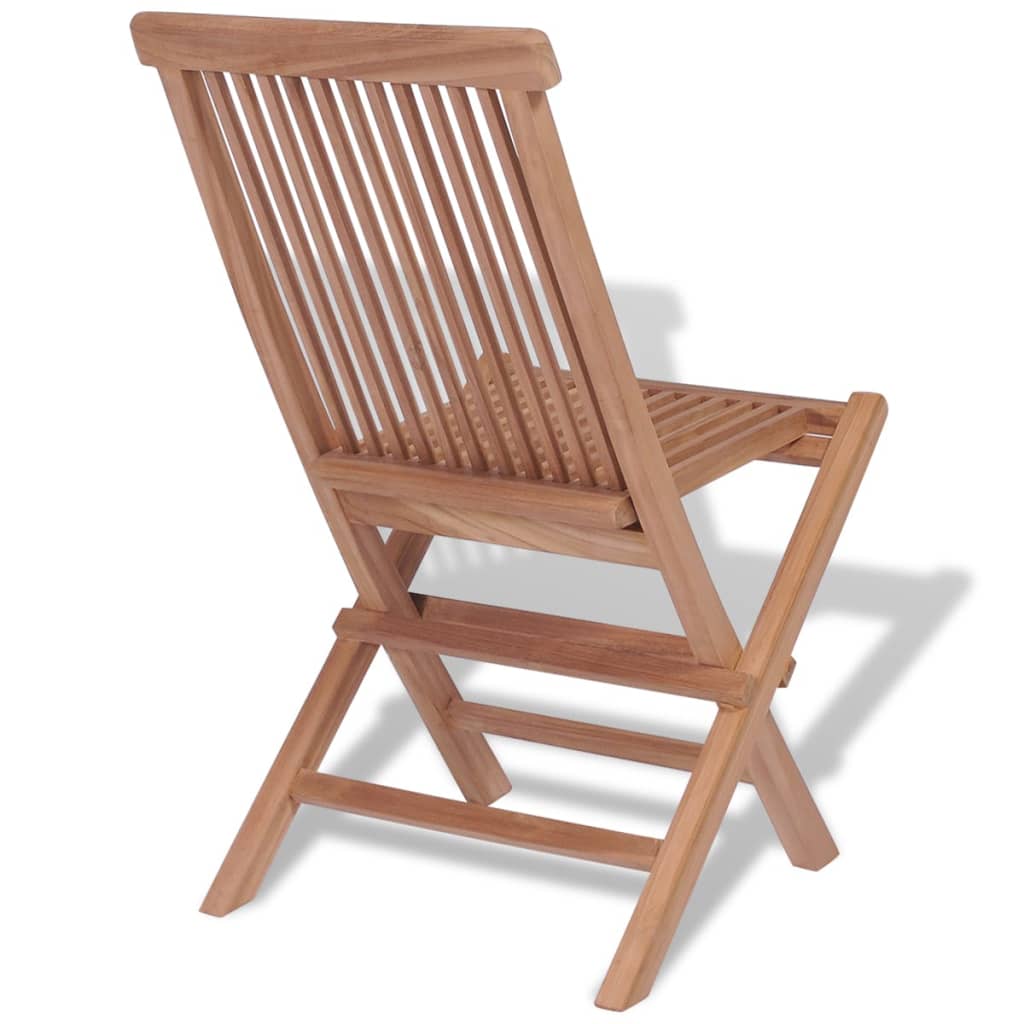 vidaXL Patio Folding Chairs Outdoor Garden Camping Lawn Chair Solid Wood Teak-17