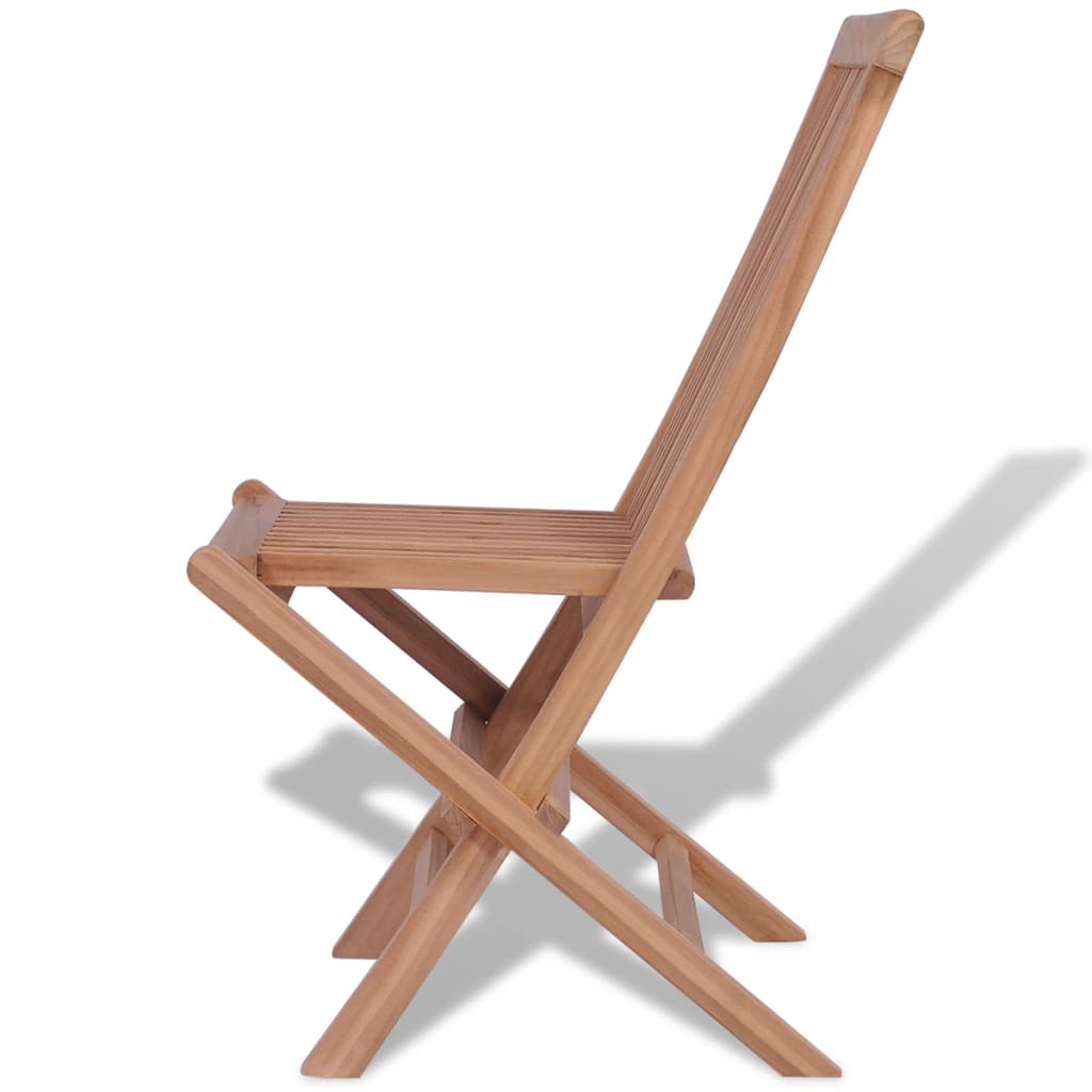 vidaXL Patio Folding Chairs Outdoor Garden Camping Lawn Chair Solid Wood Teak-20