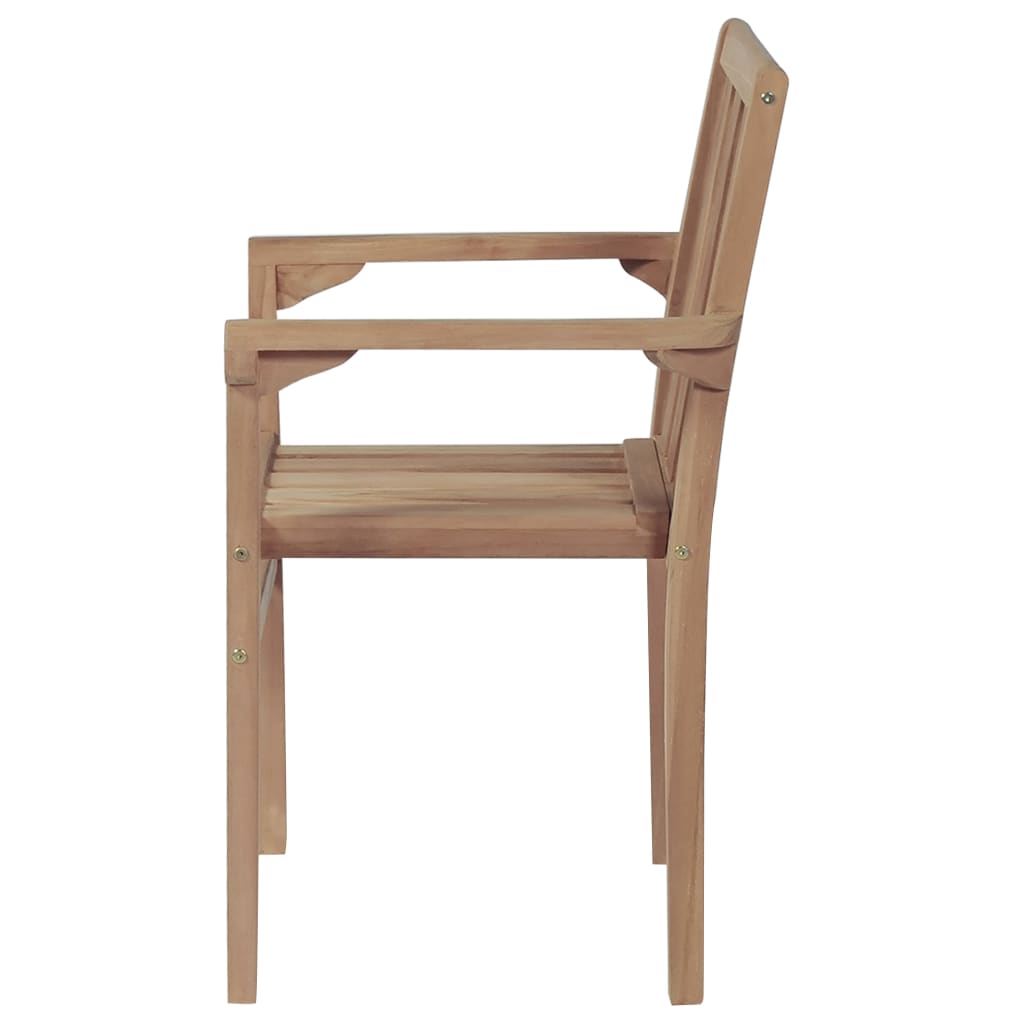 vidaXL 2/4/6/8x Solid Wood Teak Patio Chairs Garden Outdoor Furniture Seat-12
