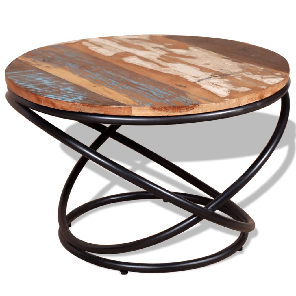 vidaXL Coffee Table Solid Reclaimed Wood 23.6"x23.6"x15.7"-0