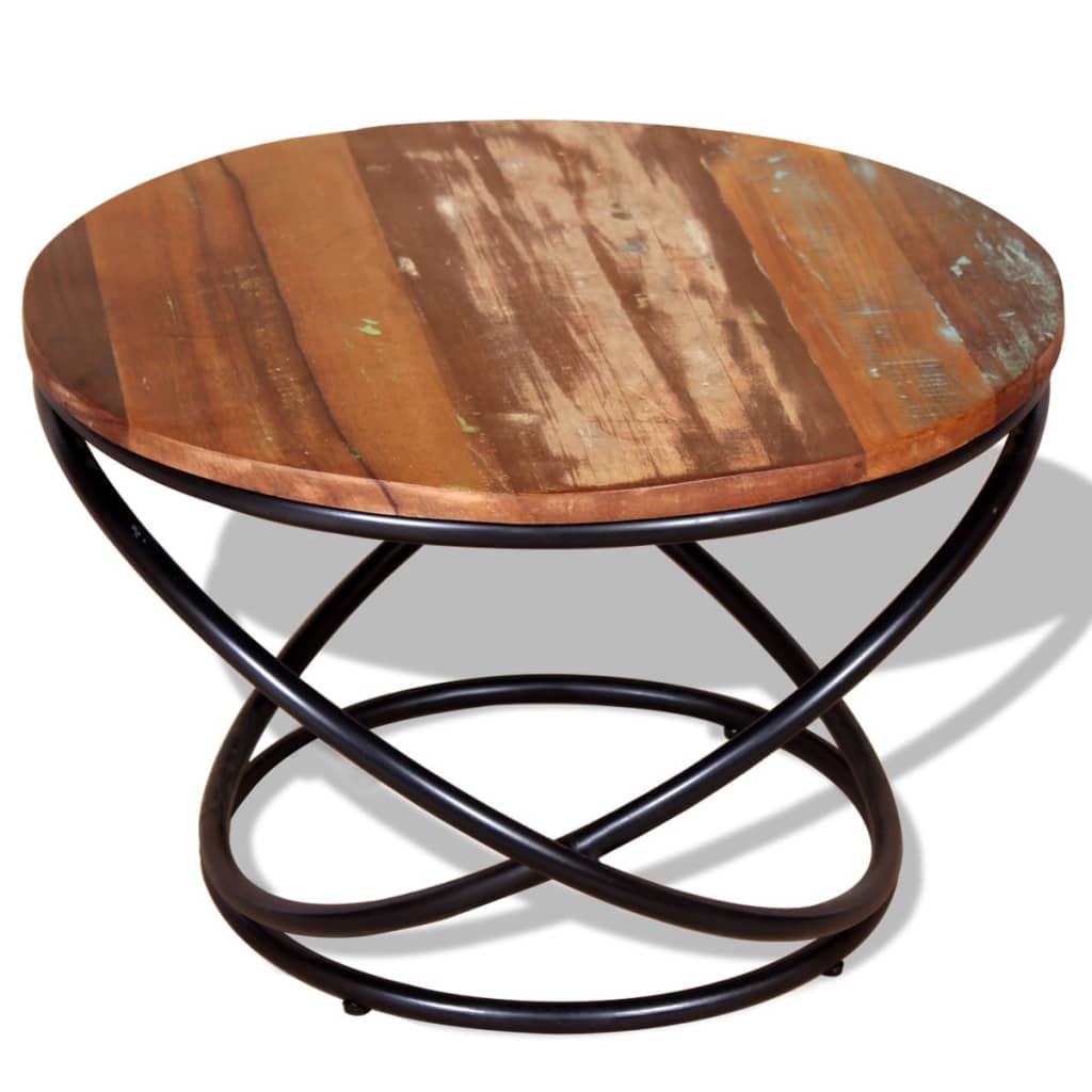 vidaXL Coffee Table Solid Reclaimed Wood 23.6"x23.6"x15.7"-1