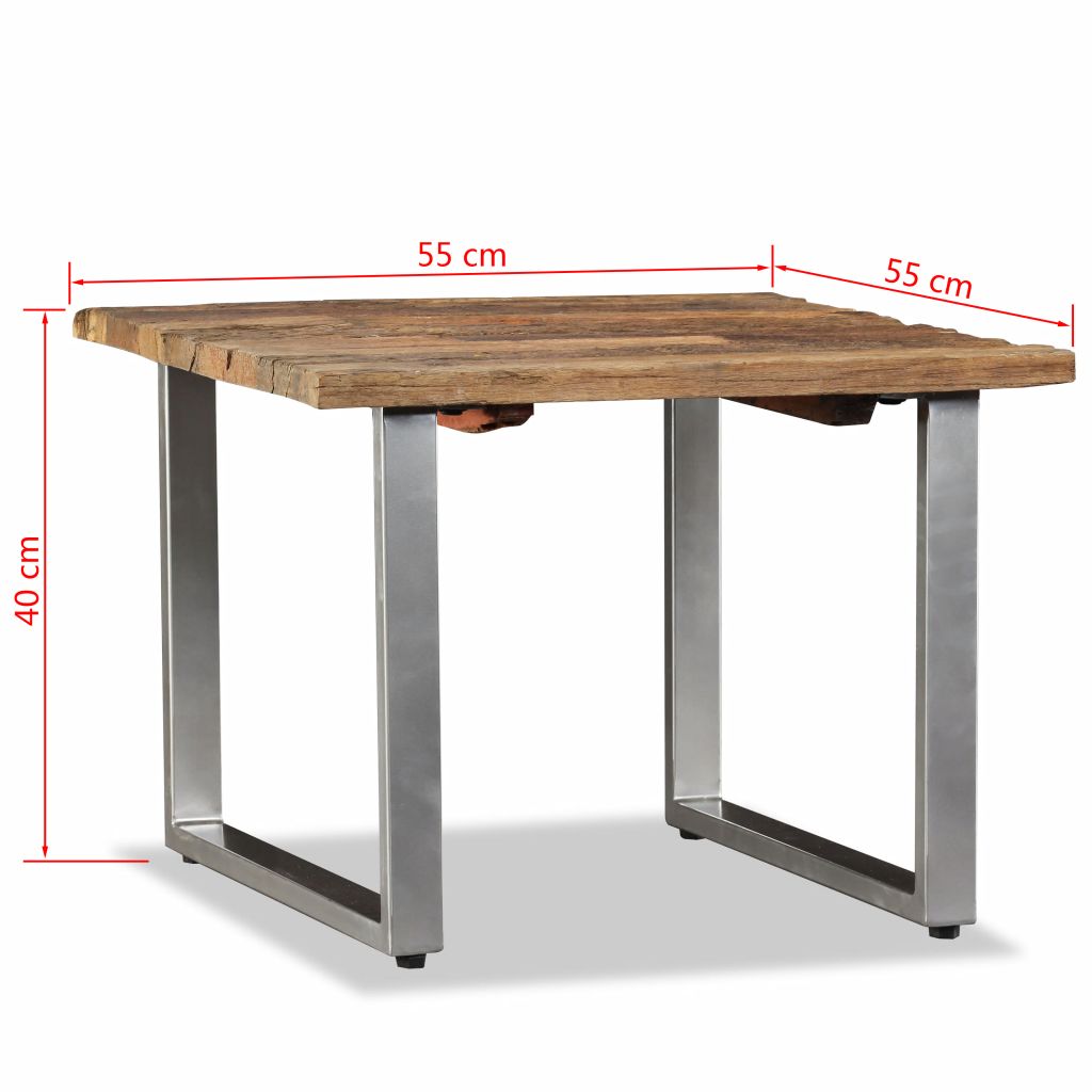 vidaXL Coffee Table Solid Reclaimed Wood 21.7"x21.7"x15.7"-8