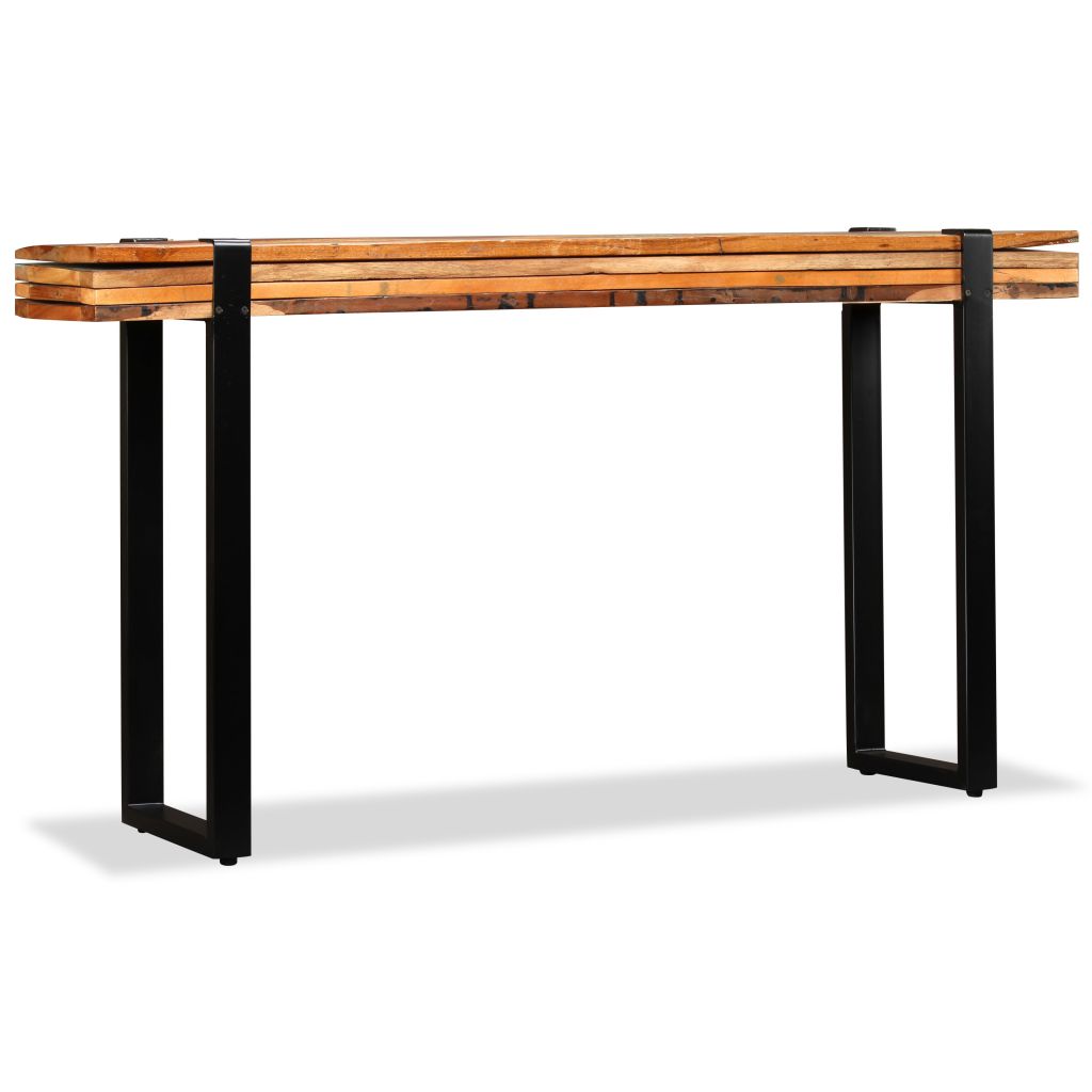vidaXL Console Table Solid Reclaimed Wood Adjustable-4