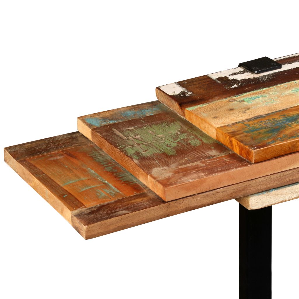 vidaXL Console Table Solid Reclaimed Wood Adjustable-7