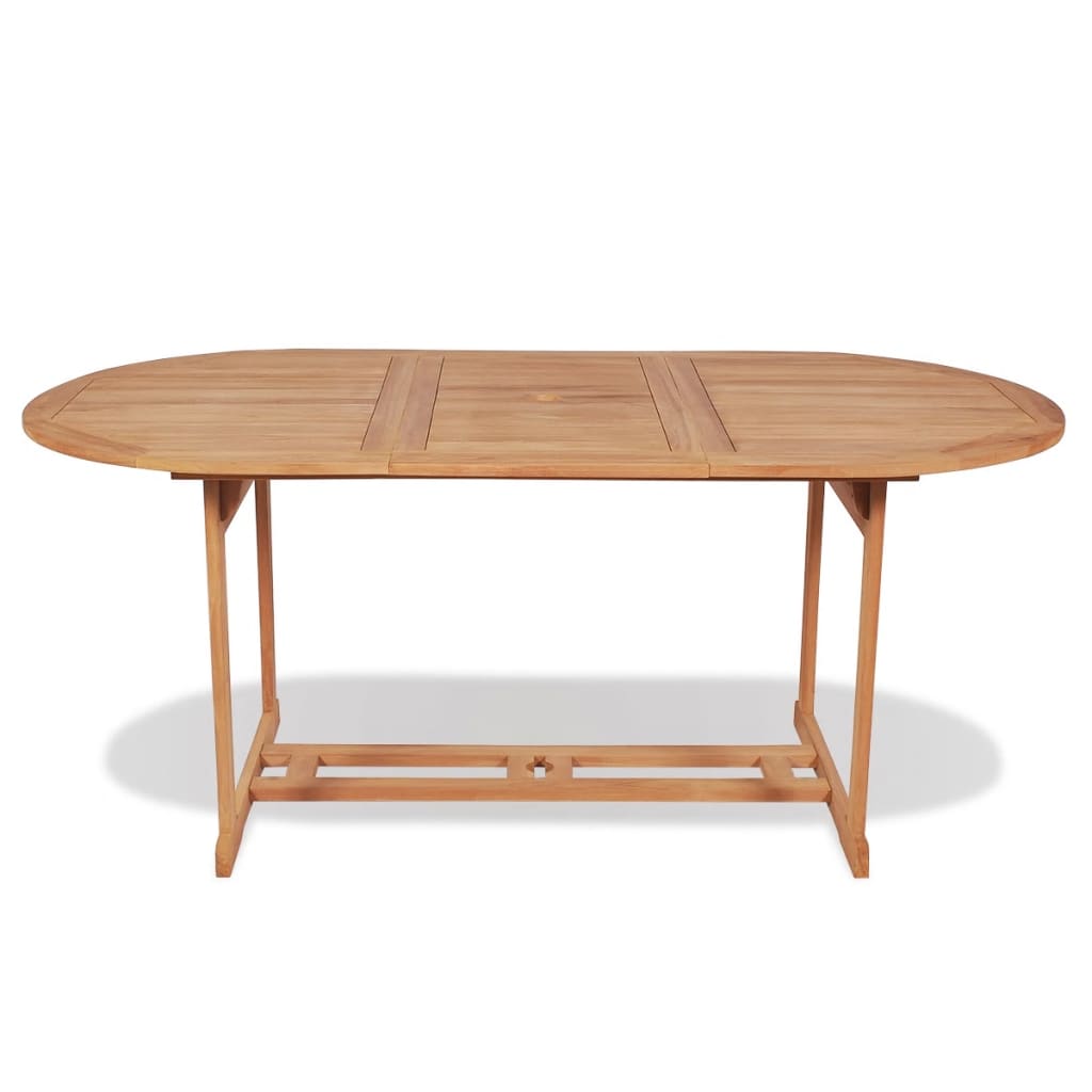 vidaXL Patio Table 70.8"x35.4"x29.5" Solid Teak Wood-0