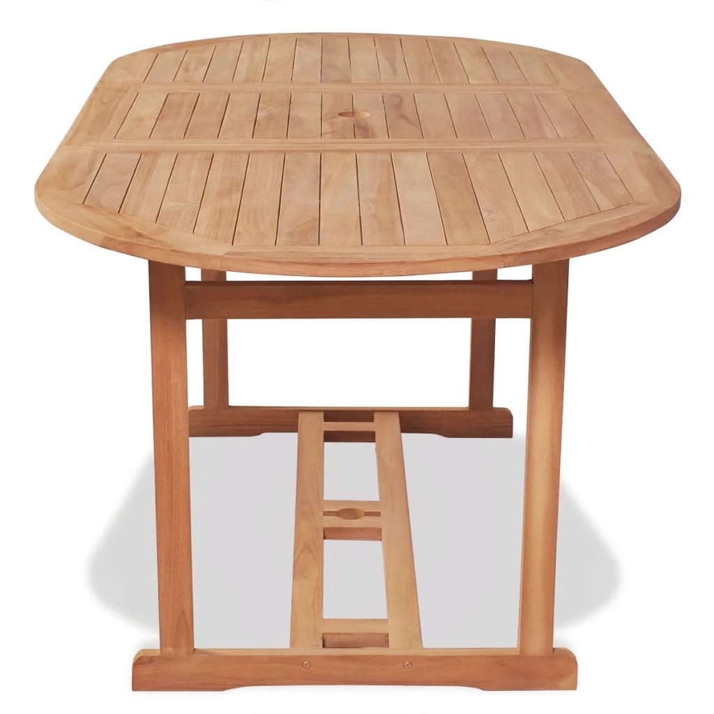 vidaXL Patio Table 70.8"x35.4"x29.5" Solid Teak Wood-1