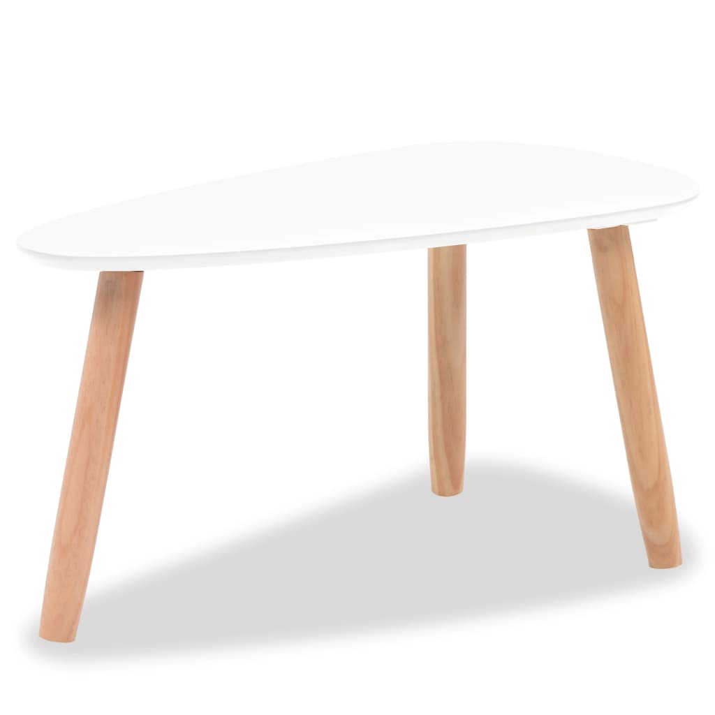 vidaXL Coffee Table Set 2 Piece End Table Side Sofa Table Solid Wood Pine-0