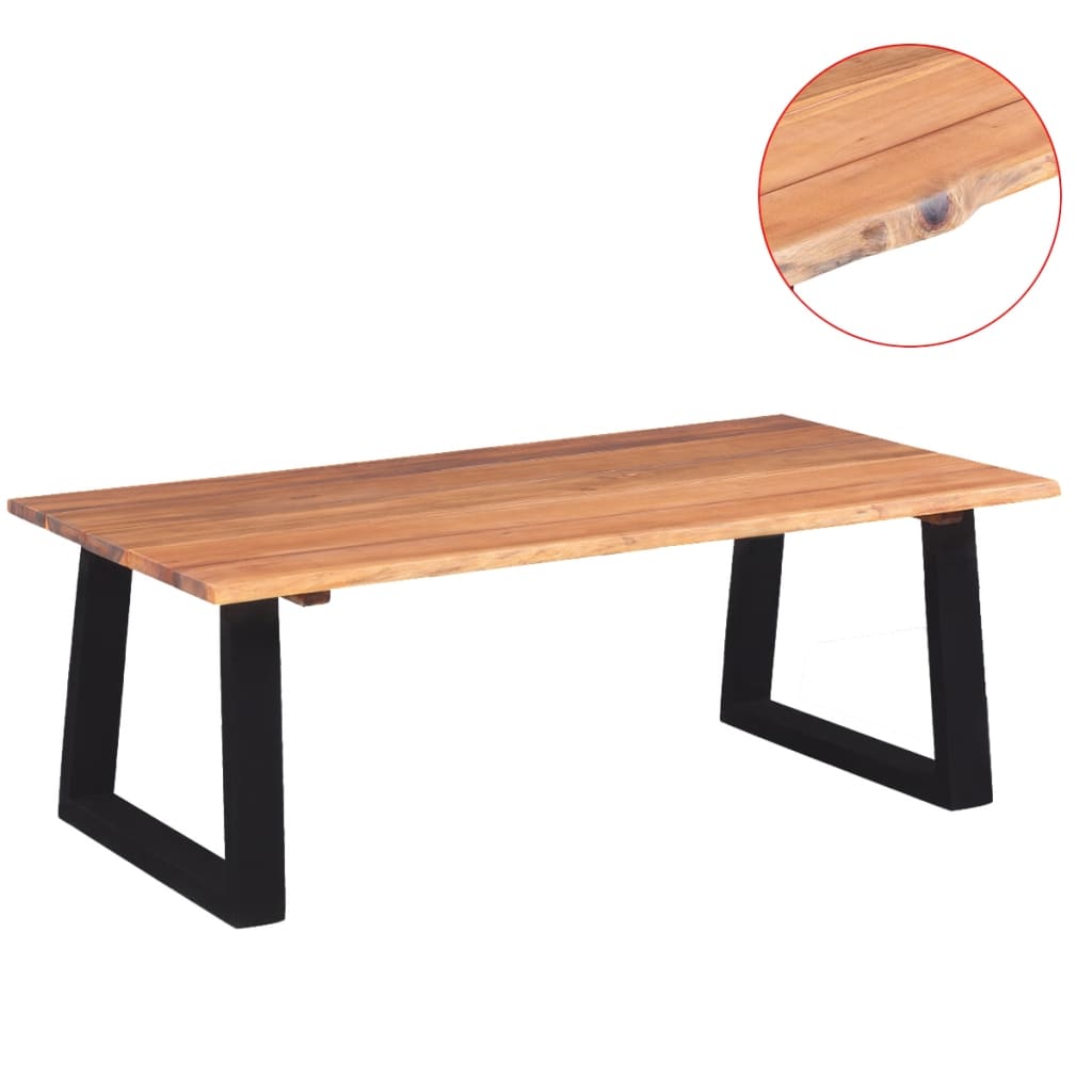 vidaXL Coffee Table Solid Acacia Wood 43.3"x23.6"x15.7"-6