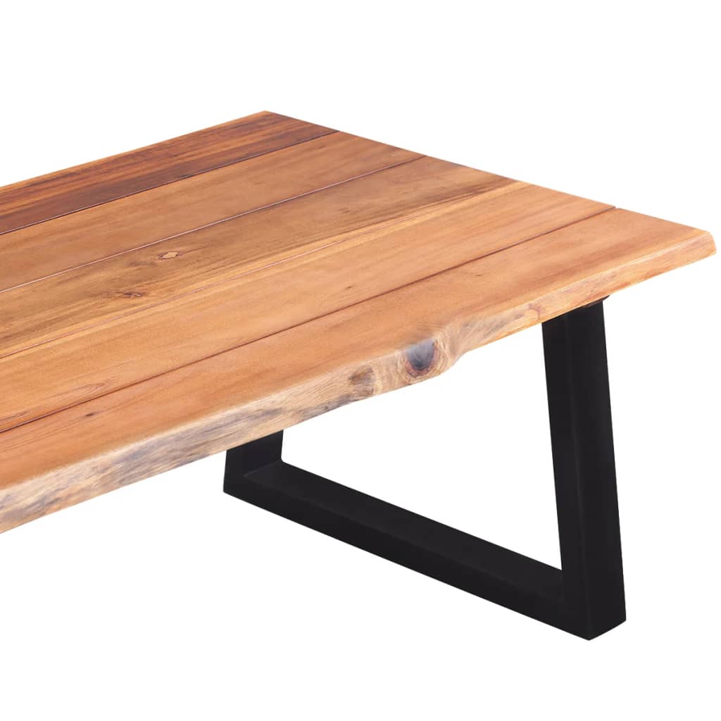 vidaXL Coffee Table Solid Acacia Wood 43.3"x23.6"x15.7"-4