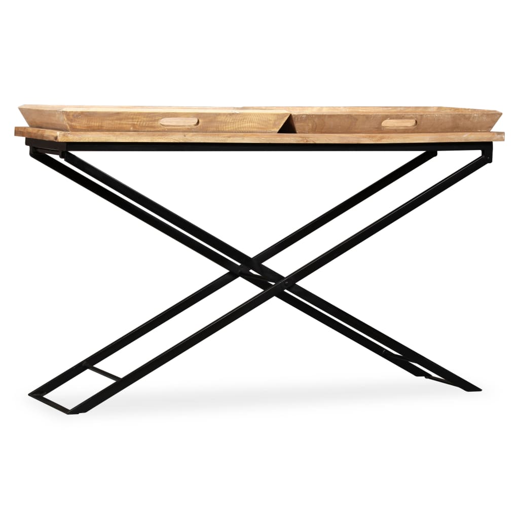 vidaXL Console Table Solid Mango Wood 51.2"x15.7"x31.5"-3