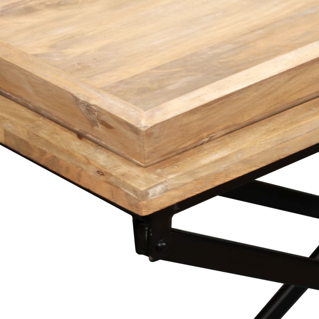 vidaXL Console Table Solid Mango Wood 51.2"x15.7"x31.5"-7
