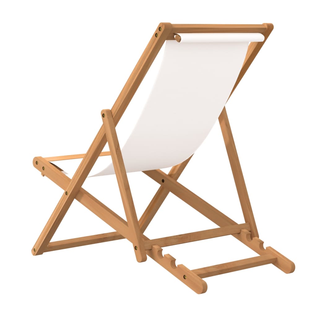 vidaXL Deck Chair Teak 22.1"x41.3"x37.8" Blue-26