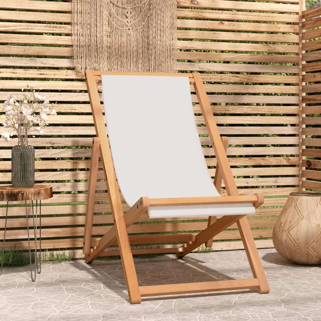 vidaXL Deck Chair Teak 22.1"x41.3"x37.8" Blue-5