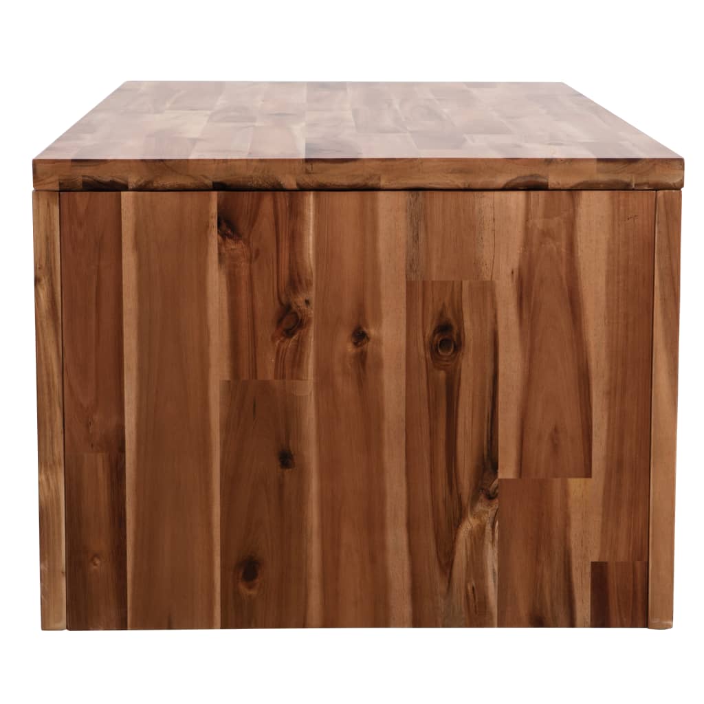 vidaXL Coffee Table Solid Acacia Wood 35.4"x19.7"x14.8"-3