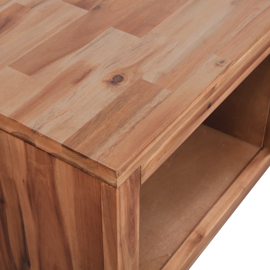 vidaXL Coffee Table Solid Acacia Wood 35.4"x19.7"x14.8"-6