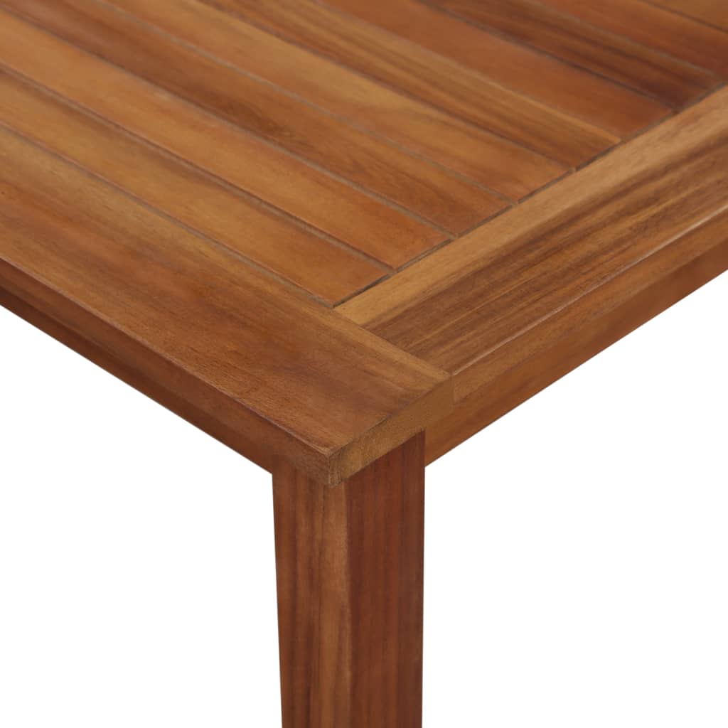 vidaXL Outdoor Dining Table Patio Table with Umbrella Hole Solid Acacia Wood-5