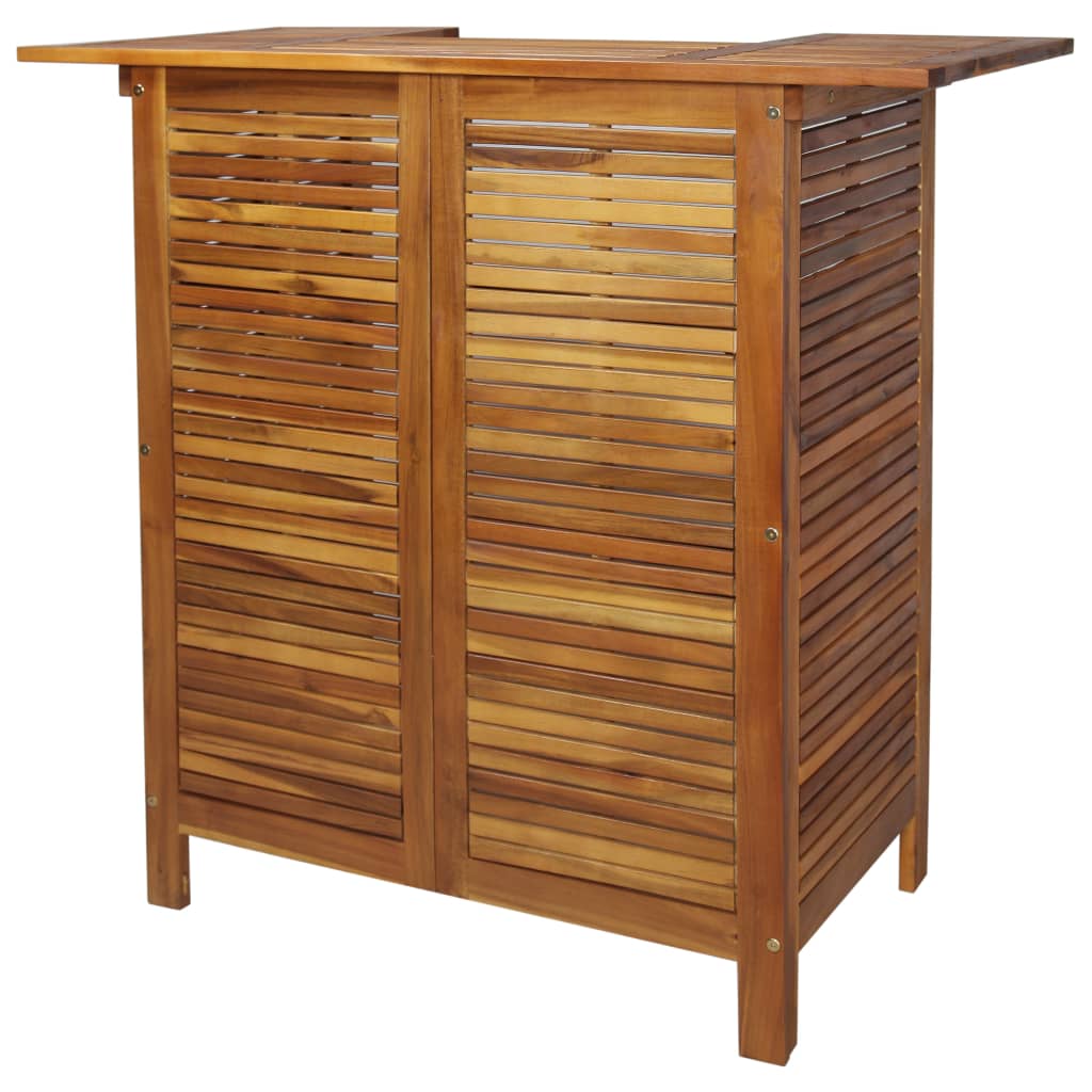 vidaXL Bar Table 43.3"x19.7"x41.3" Solid Acacia Wood-0