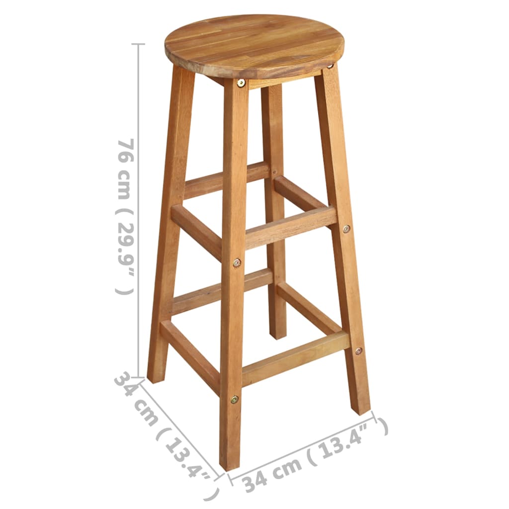 vidaXL Bar Stool Bar Seat Counter Height Stool for Pub Kitchen Solid Wood-0