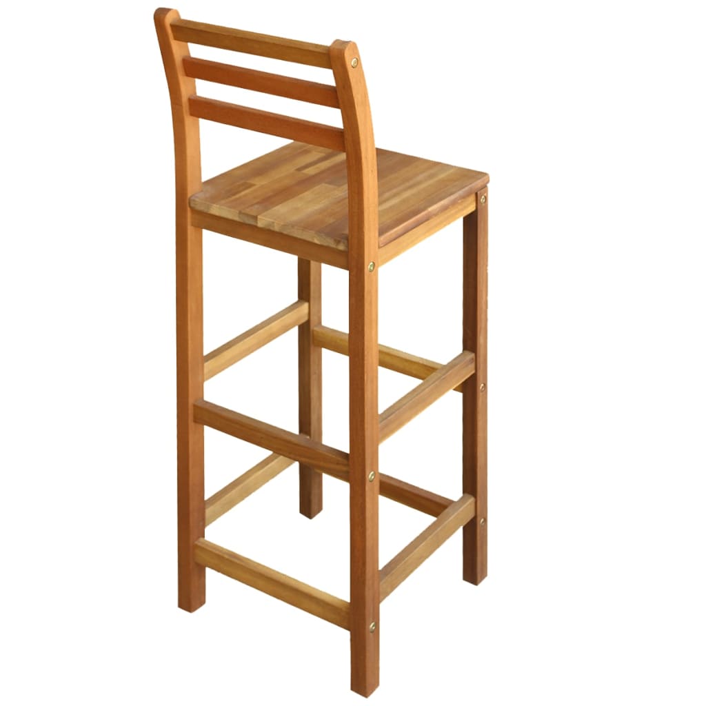 vidaXL Bar Stool Bar Seat Counter Height Stool for Kitchen Pub Solid Wood-18