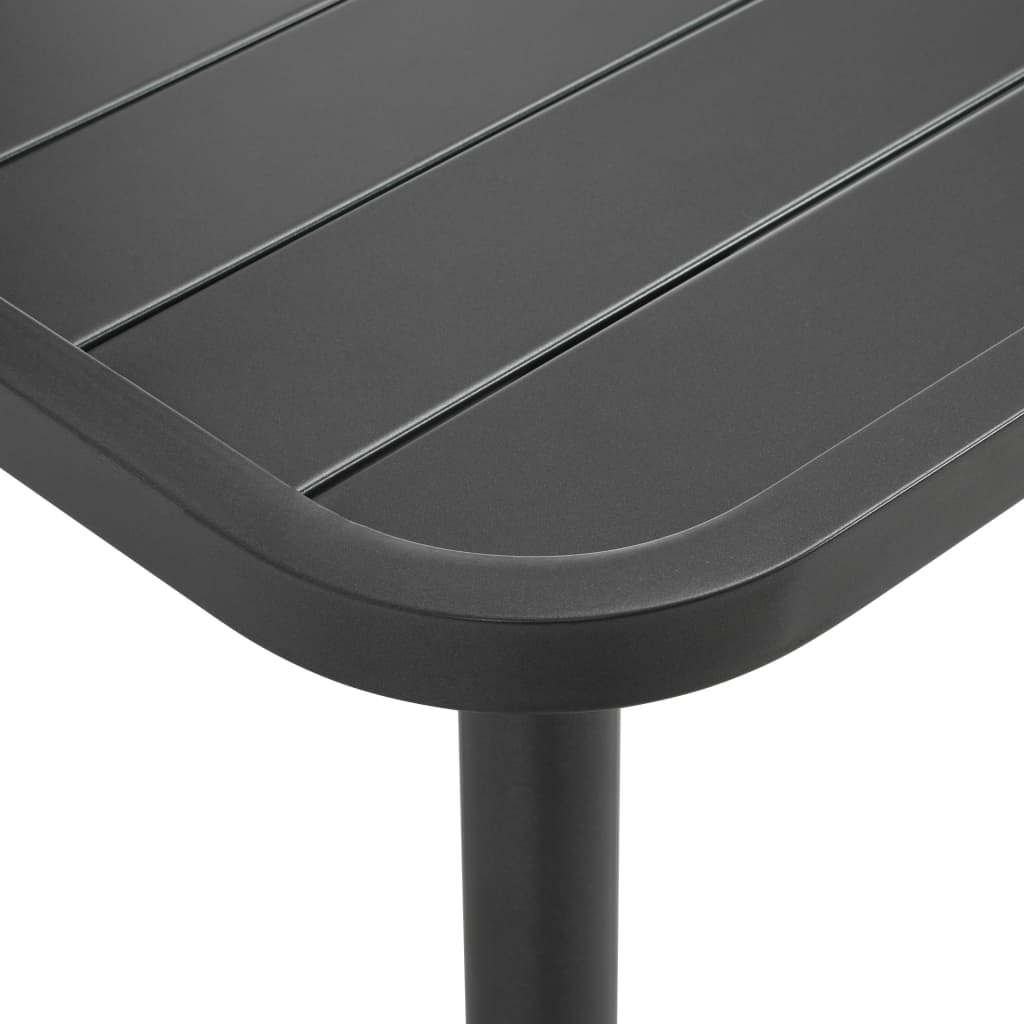vidaXL Patio Table Outdoor Dining Table Garden Furniture for Deck Porch Steel-3