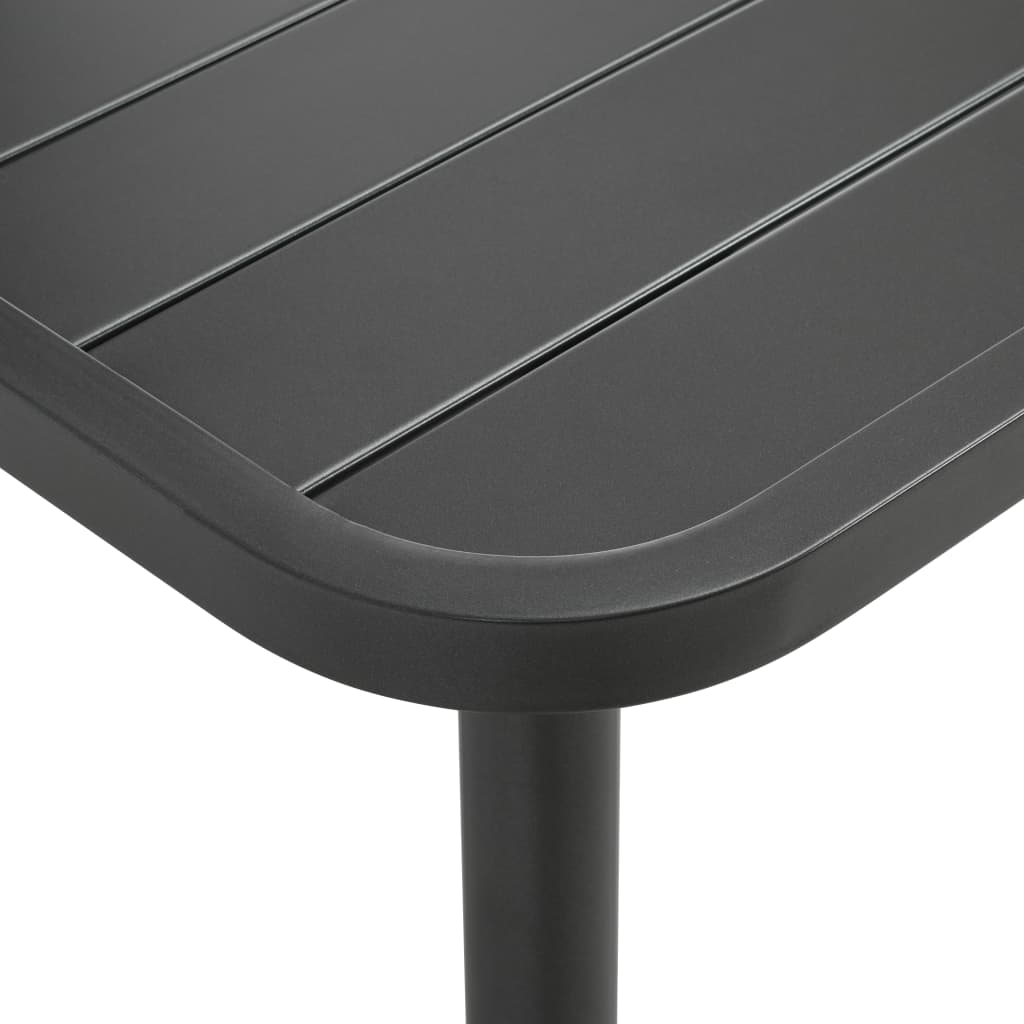 vidaXL Patio Table Outdoor Dining Table Garden Furniture for Deck Porch Steel-8