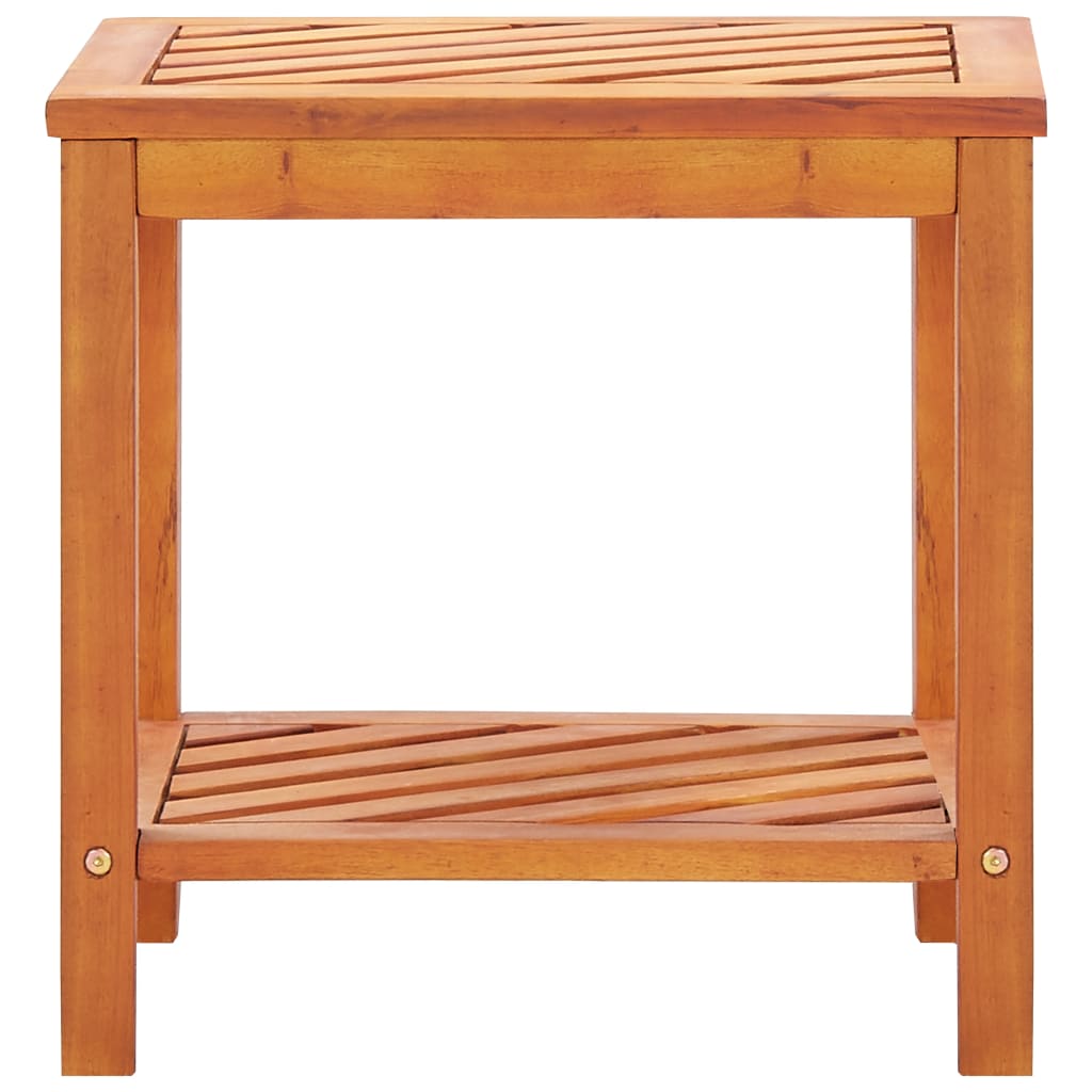 vidaXL Side Table Solid Acacia Wood 17.7"x13"x17.7"-0