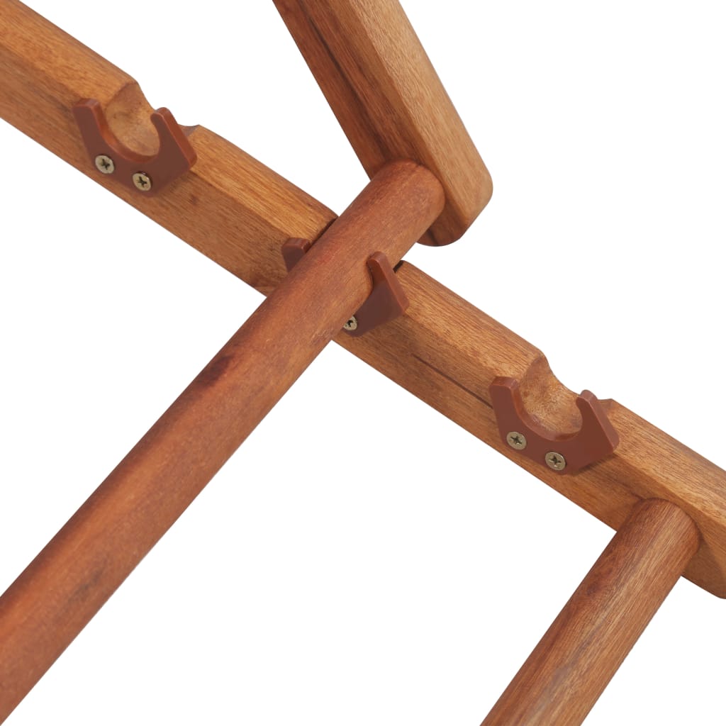 vidaXL Beach Sling Patio Chair Folding Deck Chair Fabric and Wooden Frame-59