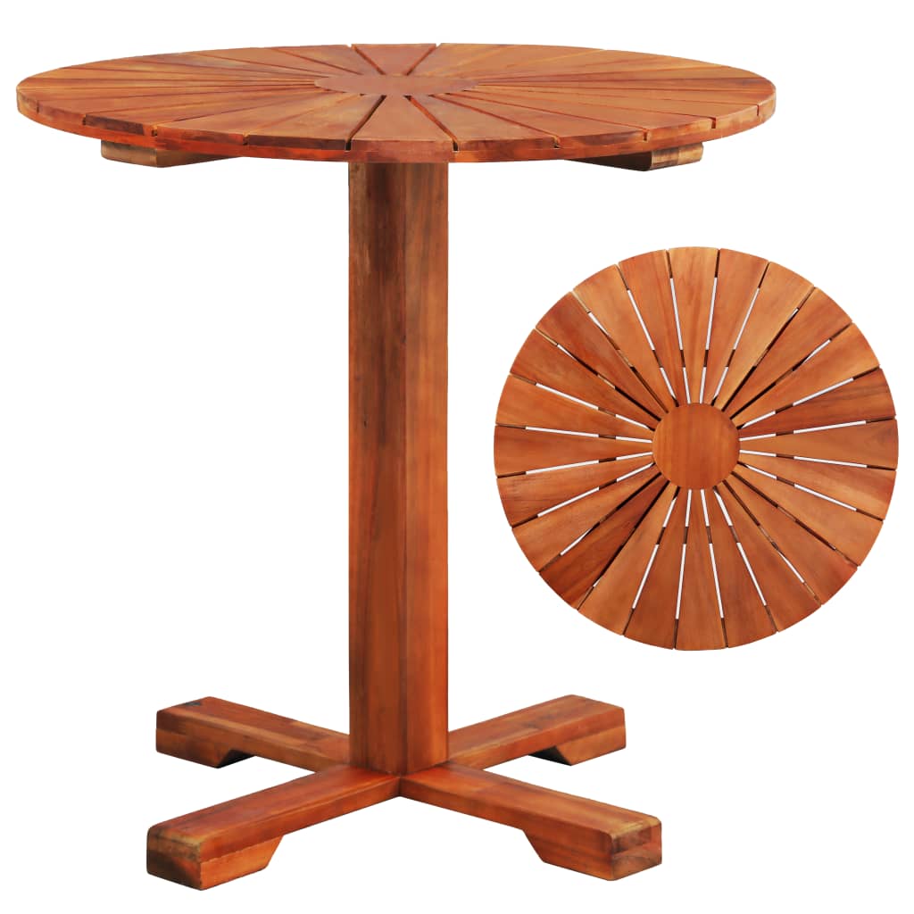 vidaXL Bistro Table 27.6"x27.6" Solid Acacia Wood-0