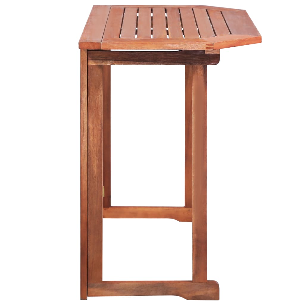 vidaXL Hanging Balcony Table Folding Garden Outdoor Table Solid Acacia Wood-4