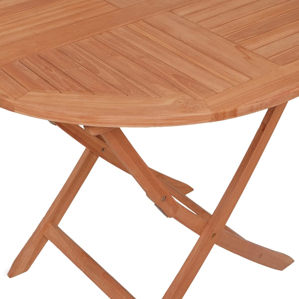 vidaXL Folding Patio Table 33.5"x29.9" Solid Teak Wood-3