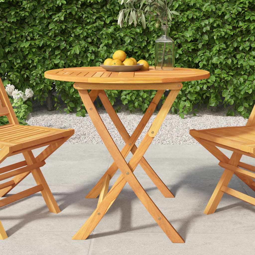 vidaXL Folding Patio Table 33.5"x29.9" Solid Teak Wood-5