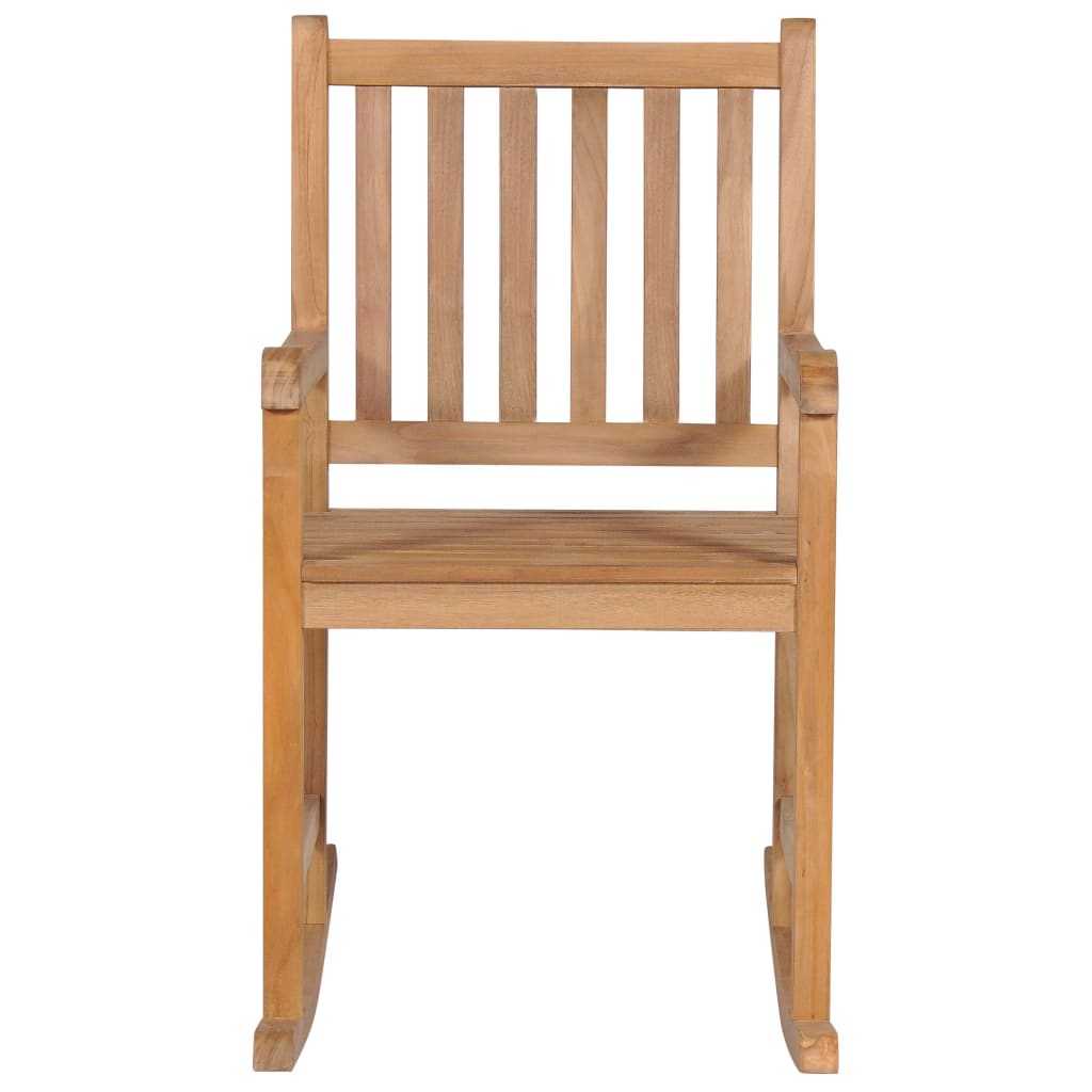 vidaXL Rocking Chair Solid Teak Wood-1