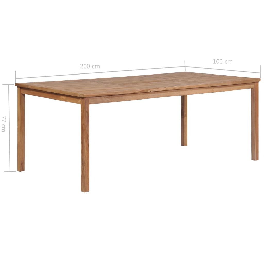 vidaXL Outdoor Dining Table Patio Table Garden Porch Furniture Solid Teak Wood-34