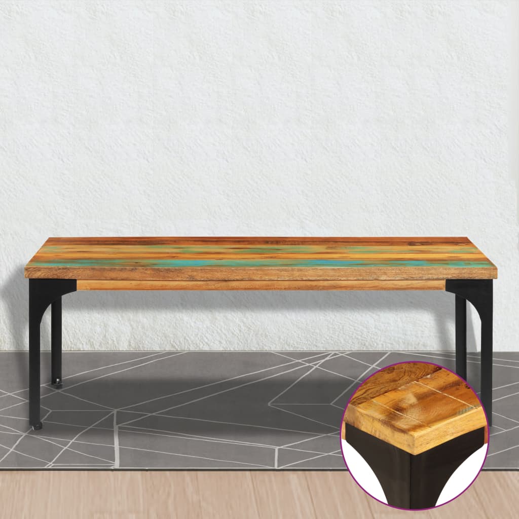 vidaXL Coffee Table 39.4"x23.6"x13.8" Solid Reclaimed Wood-0