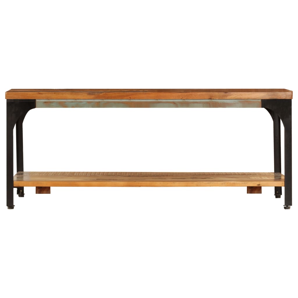vidaXL Coffee Table with Shelf 39.4"x23.6"x13.8" Solid Reclaimed Wood-2