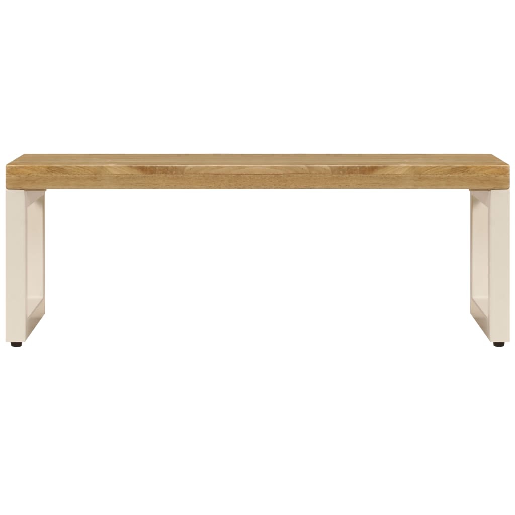 vidaXL Coffee Table 39.4"x19.7"x13.8" Solid Mango Wood and Steel-1